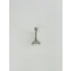Rodyum Zirkon Taşlı Bar Ve Top: Çelik Göbek - Pg0146