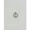 Rodyum Zirkon Taşlı Çelik Göbek Bar Uzunluğu : 13 Mm / Bar Kalınlığı 1.41 Mm /  - Pg0105