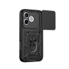 Huawei Honor 600 Lite Pars Lens Yüzüklü Silikon - Siyah