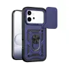 Huawei Honor 600 Pars Lens Yüzüklü Silikon - Lacivert