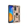Huawei P Smart 2021 Kılıf Sofya Yüzüklü Silikon Kapak - Gold
