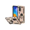 Huawei P Smart 2021 Kılıf Sofya Yüzüklü Silikon Kapak - Gold