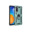 Huawei P Smart 2021 Kılıf Sofya Yüzüklü Silikon Kapak - Yeşil