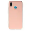 Huawei P20 Lite Kılıf Nano İçi Kadife Silikon - Pudra