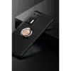Huawei P40 Kılıf Range Yüzüklü Silikon - Siyah-gold