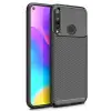 Huawei P40 Lite E Kılıf Auto Focus Karbon Kapak - Siyah