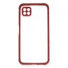 Huawei P40 Lite Kılıf Miami Şeffaf Silikon - Fuşya