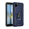 Huawei Y5p Kılıf Sofya Yüzüklü Silikon Kapak - Lacivert