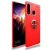 Huawei Y6p Kılıf Range Yüzüklü Silikon - Kırmızı