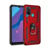 Huawei Y6p Kılıf Sofya Yüzüklü Silikon Kapak - Kırmızı
