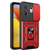 İnfinix Zero 30 4g Kılıf Pars Lens Yüzüklü Silikon - Kırmızı