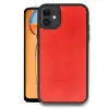 İphone 11 Kılıf Aras Deri Kapak - Kırmızı