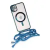 İphone 11 Kılıf Divo Lazer Askılı Magsafe Kapak - Sierra Blue