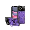 İphone 11 Kılıf Joy Lens Standlı Kapak - Mor