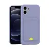 İphone 11 Kılıf Kelvin Kartvizitli Silikon - Lila