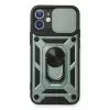 İphone 11 Kılıf Pars Lens Yüzüklü Silikon - Yeşil