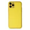İphone 11 Pro Kılıf Coco Deri Silikon Kapak - Sarı