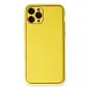 İphone 11 Pro Kılıf Coco Deri Silikon Kapak - Sarı