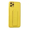 İphone 11 Pro Max Kılıf Coco Deri Standlı Kapak - Sarı