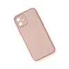 İphone 12 Kılıf Coco Deri Silikon Kapak - Pembe