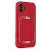 İphone 12 Kılıf Coco Elit Kapak - Kırmızı