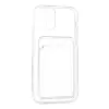 İphone 12 Kılıf Kart Şeffaf Silikon - Şeffaf