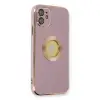 İphone 12 Kılıf Store Silikon - Mor