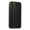 İphone 12 Pro Kılıf Coco Deri Standlı Kapak - Siyah
