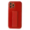 İphone 12 Pro Kılıf Coco Karbon Standlı Kapak - Kırmızı