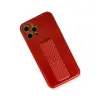 İphone 12 Pro Kılıf Coco Karbon Standlı Kapak - Kırmızı