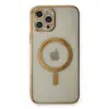 İphone 12 Pro Kılıf Magneticsafe Lazer Silikon - Gold