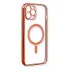 İphone 12 Pro Kılıf Magneticsafe Lazer Silikon - Kırmızı