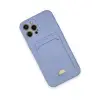 İphone 12 Pro Max Kılıf Kelvin Kartvizitli Silikon - Lila