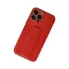 İphone 13 Pro Kılıf Coco Deri Standlı Kapak - Kırmızı