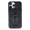 İphone 13 Pro Kılıf Pars Lens Yüzüklü Silikon - Lacivert