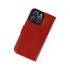 İphone 13 Pro Kılıf Trend S Plus Kapaklı Kılıf - Kırmızı