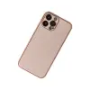 İphone 13 Pro Max Kılıf Coco Deri Silikon Kapak - Pudra