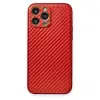 İphone 13 Pro Max Kılıf Coco Karbon Silikon - Kırmızı