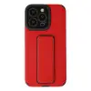 İphone 13 Pro Max Kılıf Mega Standlı Silikon - Kırmızı