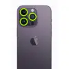 İphone 13 Pro Max Neon Fosforlu Kamera Lens - Yeşil