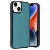 İphone 14 Kılıf Aras Deri Kapak - Açık Yeşil