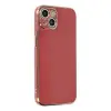 İphone 14 Kılıf Volet Silikon - Kırmızı