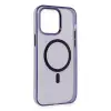 İphone 14 Pro Kılıf Tron Şeffaf Magsafe Kapak - Derin Mor
