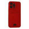 İphone 14 Pro Max Kılıf Kelvin Kartvizitli Silikon - Kırmızı