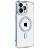 İphone 14 Pro Max Kılıf Kronos Magsafe Kapak - Sierra Blue