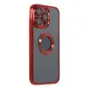 İphone 14 Pro Max Kılıf Slot Silikon - Kırmızı