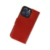 İphone 14 Pro Max Kılıf Trend S Plus Kapaklı Kılıf - Kırmızı