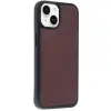 İphone 15 Kılıf Aras Deri Kapak - Bordo