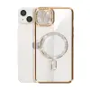 İphone 15 Kılıf Joke Simli Magneticsafe Kılıf - Gold