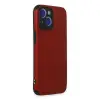 İphone 15 Kılıf Loop Deri Silikon - Kırmızı